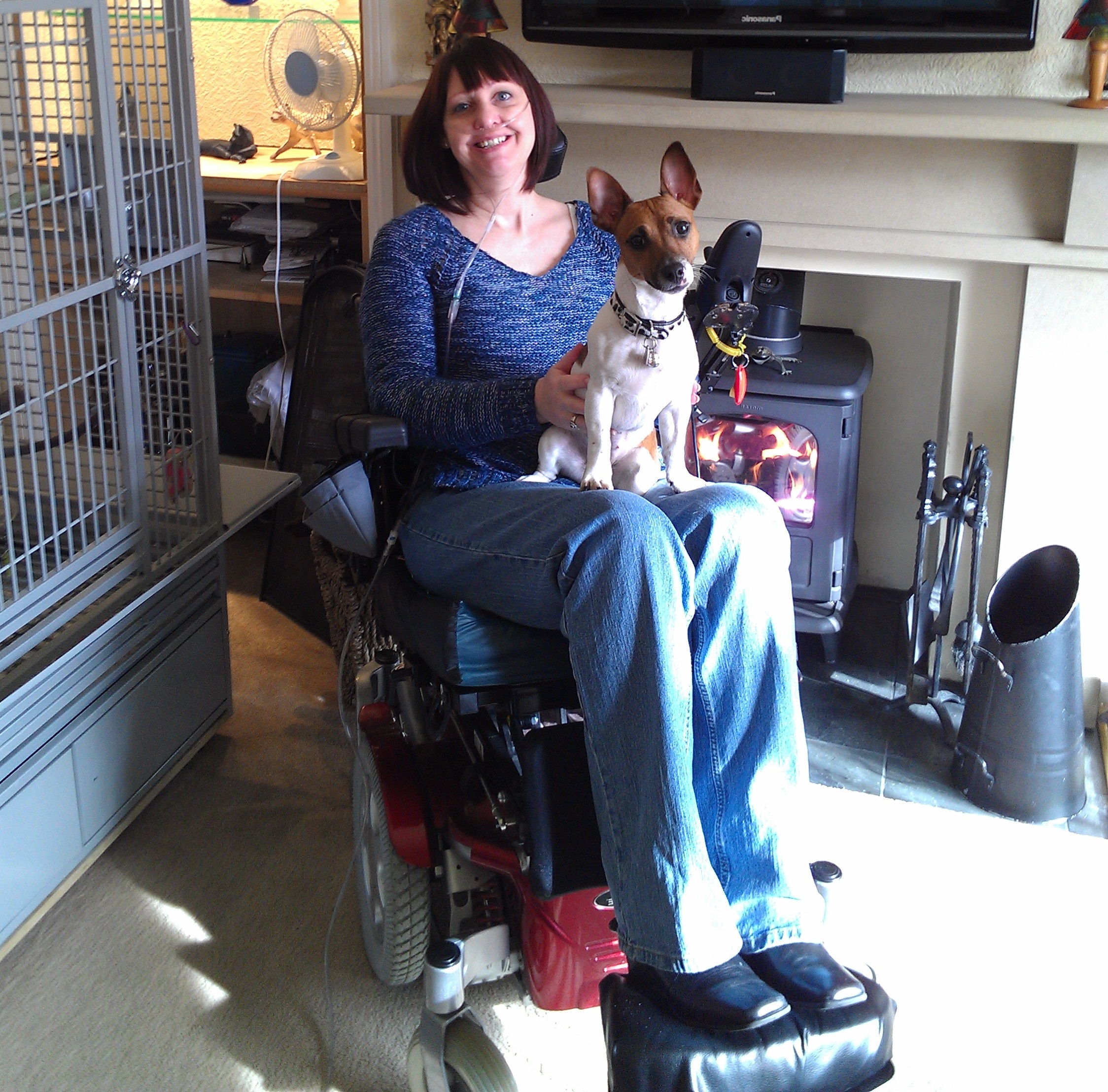 Wendy in her power chair