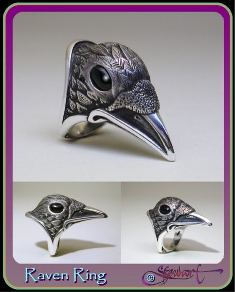 Raven Ring Necklace