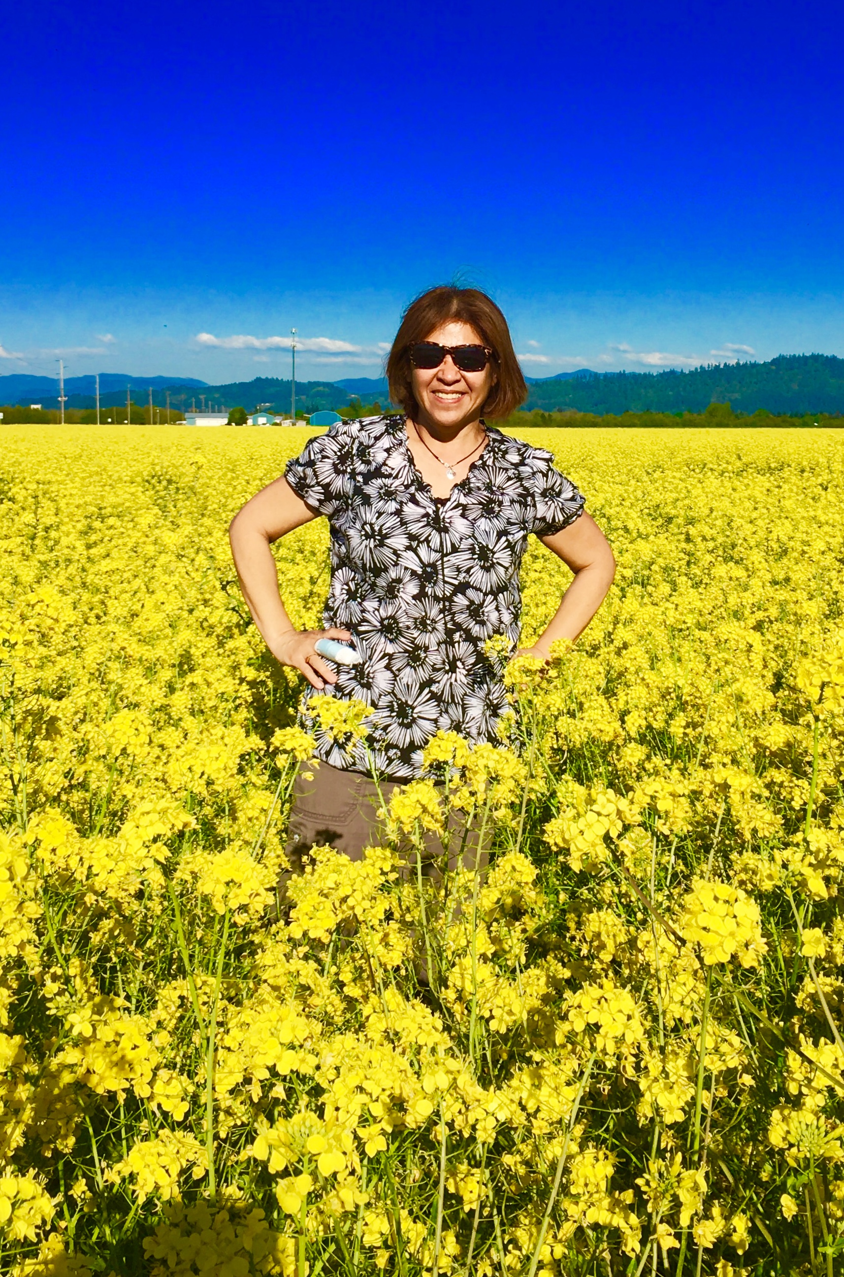 Melissa in the mustard field