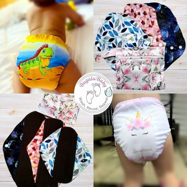 BugaluBaby Eco-Friendly Bamboo Cloth Diapers & Pads