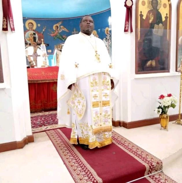 Fr. Cleopas during the Divine Liturgy
