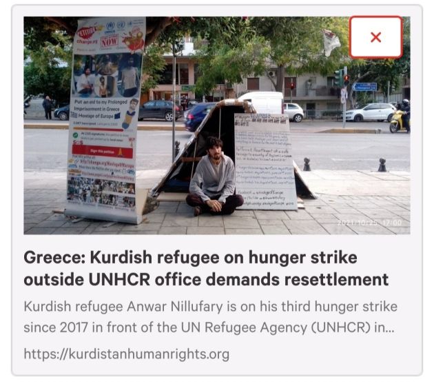 Anwar Nillufary on Hunger Strike